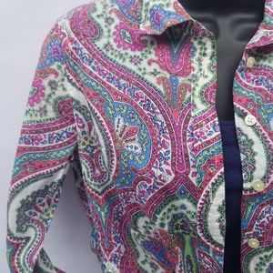 Talbolts| Peitite| Paisley Print| Button Up Shirt